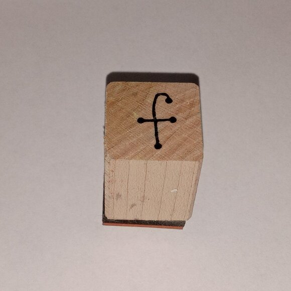 🎯 10 for $10 / Mounted Rubber Stamp "f" Scrapbooking Stamp - Picture 1 of 3